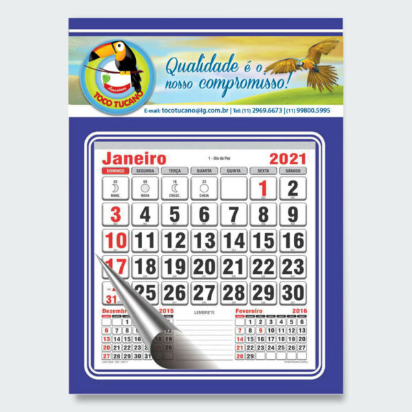 Impressão de Calendário de parede Simples