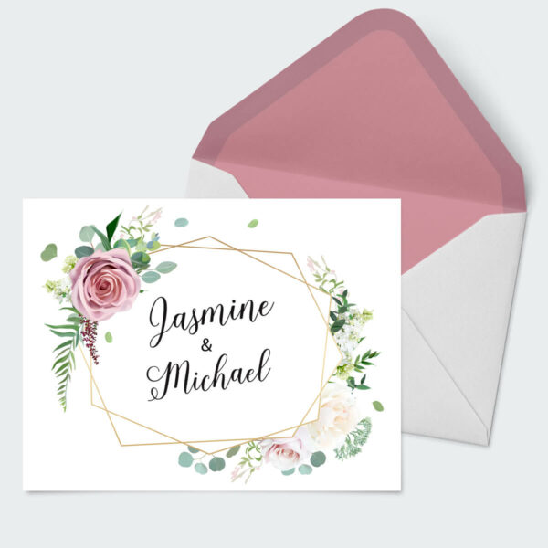Impressão de convite casamento com envelope