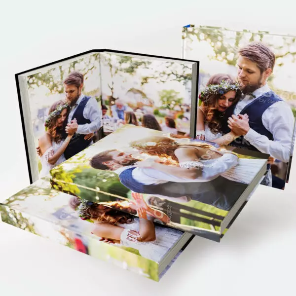 impressão de album de casamento, composição